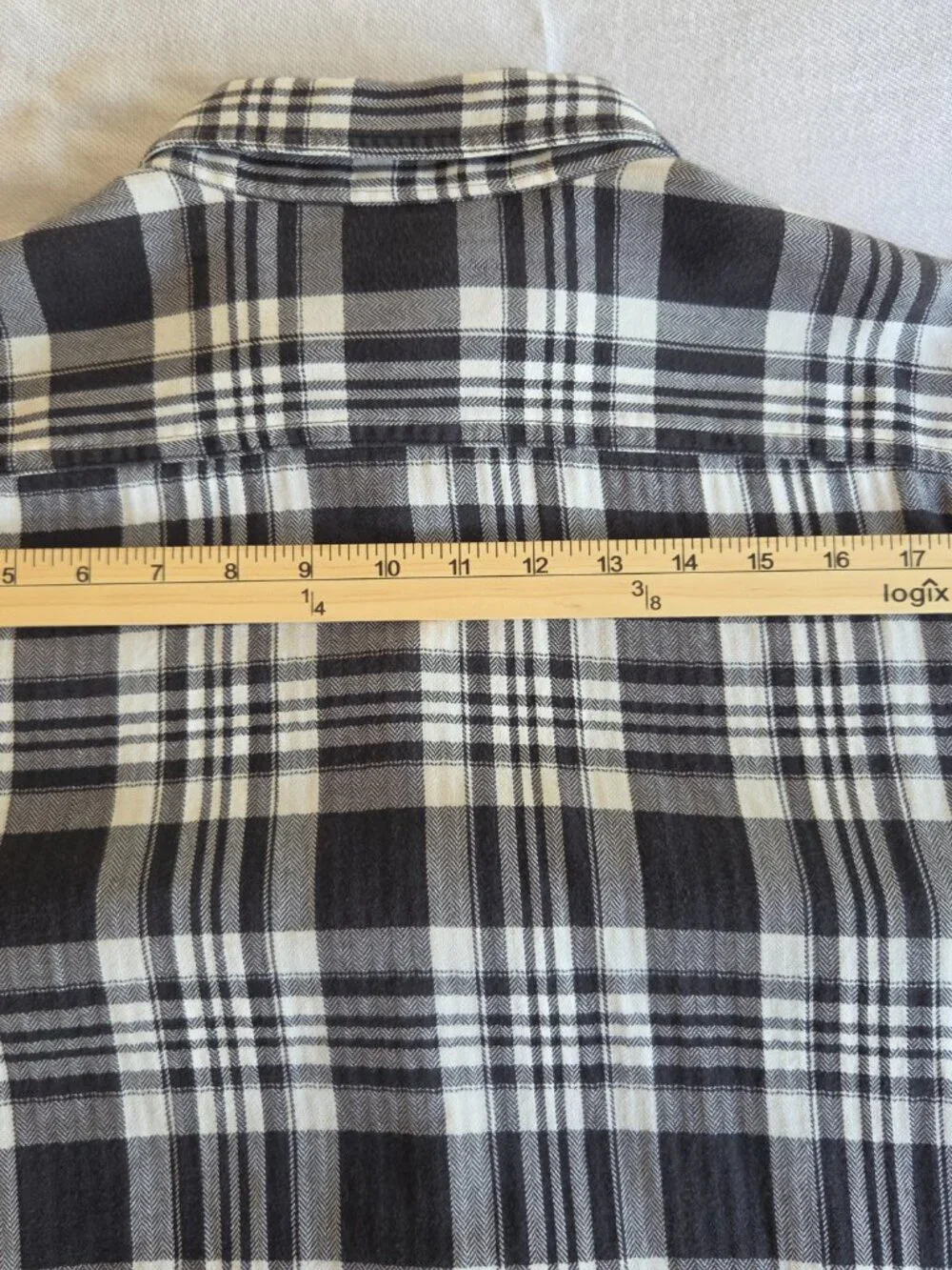 Polo Ralph Lauren XXL Black Ivory Plaid Cotton Utility Shirt Men's 2 Pocket
